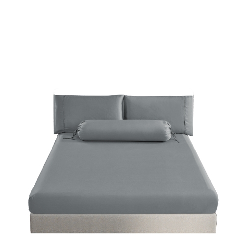 Picture of AKEMI Lyocell Colour Radiant Fitted Sheet Set 900TC - Steel Grey (Super Single/ Queen/ King)
