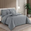 Picture of AKEMI Lyocell Colour Radiant Fitted Sheet Set 900TC - Steel Grey (Super Single/ Queen/ King)