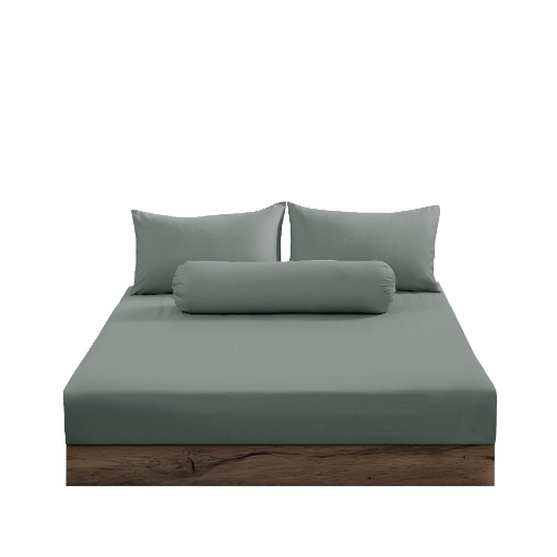 Picture of ai by AKEMI Colourkissed Collection Fitted Sheet Set | 100% MicroXT 700TC - Faded Teal (Super Single/Queen/King)