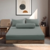 Picture of ai by AKEMI Colourkissed Collection Fitted Sheet Set | 100% MicroXT 700TC - Faded Teal (Super Single/Queen/King)