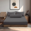 Picture of ai by AKEMI Colourkissed Collection Fitted Sheet Set | 100% MicroXT 700TC - Ash Grey (Super Single/Queen/King)
