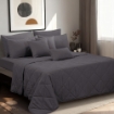 Picture of ai by AKEMI Colourkissed Collection Fitted Sheet Set | 100% MicroXT 700TC - Ash Grey (Super Single/Queen/King)