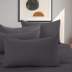 Picture of ai by AKEMI Colourkissed Collection Fitted Sheet Set | 100% MicroXT 700TC - Ash Grey (Super Single/Queen/King)