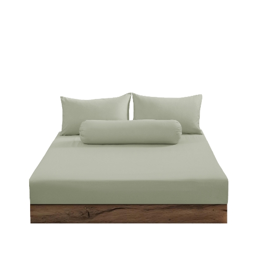 Picture of ai by AKEMI Colourkissed Collection Fitted Sheet Set | 100% MicroXT 700TC - Calm Pistachio (Super Single/Queen/King)