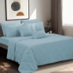 Picture of ai by AKEMI Colourkissed Collection Fitted Sheet Set | 100% MicroXT 700TC - Arctic Blue (Super Single/Queen/King)