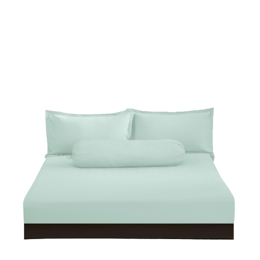 Picture of AKEMI TENCEL™️ Touch Colour Cool Fitted Sheet Set 1050TC - Breeze Mint (Super Single/ Queen/ King)