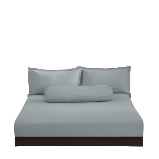 Picture of AKEMI TENCEL™️ Touch Colour Cool Fitted Sheet Set 1050TC - Foggy Blue (Super Single/ Queen/ King)