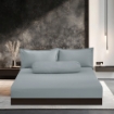 Picture of AKEMI TENCEL™️ Touch Colour Cool Fitted Sheet Set 1050TC - Foggy Blue (Super Single/ Queen/ King)
