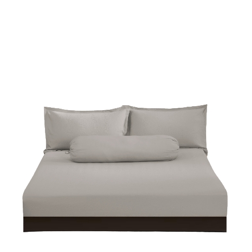 Picture of AKEMI TENCEL™️ Touch Colour Cool Fitted Sheet Set 1050TC - Oatmeal Taupe (Super Single/ Queen/ King)