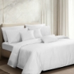 Picture of AKEMI TENCEL™ Lyocell Earnest Fitted Sheet Set 1200TC - Dutton Pure White (Super Single/ Queen/ King)