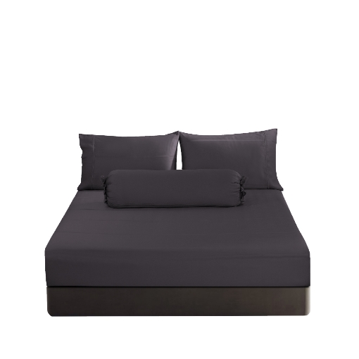 Picture of AKEMI TENCEL™ Lyocell Earnest Fitted Sheet Set 1200TC - Archie Grey (Super Single/ Queen/ King)