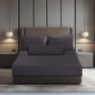 Picture of AKEMI TENCEL™ Lyocell Earnest Fitted Sheet Set 1200TC - Archie Grey (Super Single/ Queen/ King)