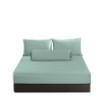 Picture of AKEMI TENCEL™ Lyocell Earnest Fitted Sheet Set 1200TC - Archie Mist Aqua (Super Single/ Queen/ King)