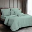 Picture of AKEMI TENCEL™ Lyocell Earnest Fitted Sheet Set 1200TC - Archie Mist Aqua (Super Single/ Queen/ King)