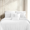 Picture of AKEMI TENCEL™ Lyocell Earnest Quilt Cover Set 1200TC - Dutton Pure White (Super Single/ Queen/ King)