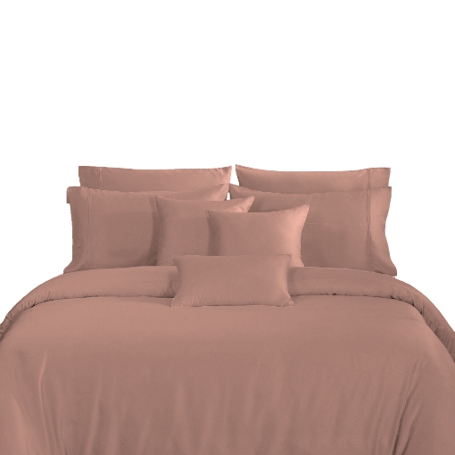Picture of AKEMI TENCEL™ Lyocell Earnest Quilt Cover Set 1200TC - Dutton Clay Rose (Super Single/ Queen/ King)