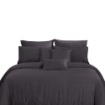 Picture of AKEMI TENCEL™ Lyocell Earnest Quilt Cover Set 1200TC - Archie Grey (Super Single/ Queen/ King)