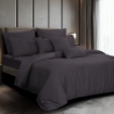 Picture of AKEMI TENCEL™ Lyocell Earnest Quilt Cover Set 1200TC - Archie Grey (Super Single/ Queen/ King)