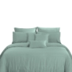 Picture of AKEMI TENCEL™ Lyocell Earnest Quilt Cover Set 1200TC - Archie Mist Aqua (Super Single/ Queen/ King)
