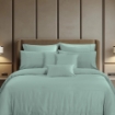 Picture of AKEMI TENCEL™ Lyocell Earnest Quilt Cover Set 1200TC - Archie Mist Aqua (Super Single/ Queen/ King)