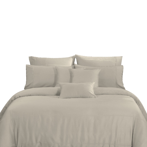 Picture of AKEMI TENCEL™ Lyocell Earnest Quilt Cover Set 1200TC - Archie Warm Beige (Super Single/ Queen/ King)