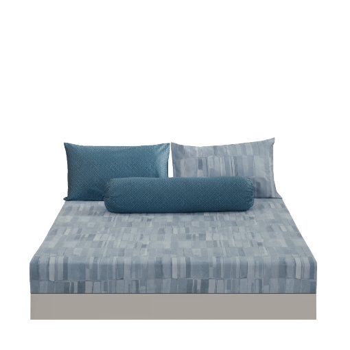 Picture of AKEMI Cotton Twill Adore Fitted Sheet Set | 100% Cotton 850TC - Keala (Super Single/ Queen/ King)