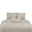 Picture of ai by AKEMI Colourtone Collection Comforter Set | 100% MicroXT 700TC - Dawn Beige (Super Single/Queen/King)