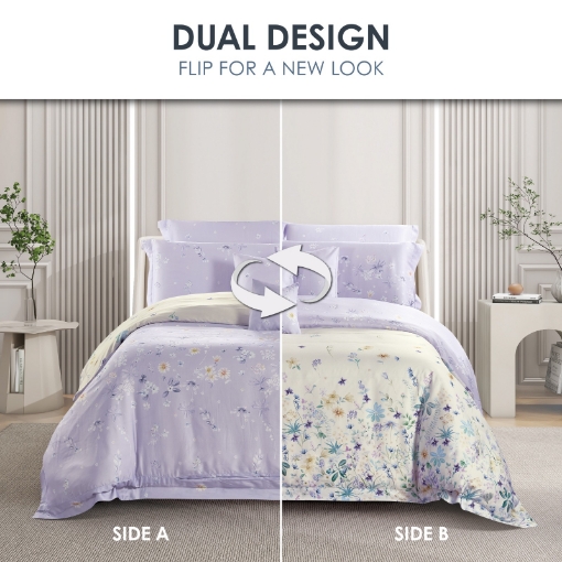 Picture of AKEMI TENCEL™ Lyocell Virtuous Quilt Cover Set | 1300TC - Rocafort (Super Single/Queen/King/Super King)