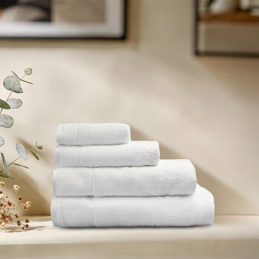 Picture of AKEMI Home Luxe Egyptian Cotton Hand Towel - White (41cm x 76cm)