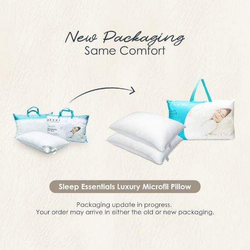 Picture of AKEMI Sleep Essentials Luxury Micro Down Plus Pillow (48 x 74 cm) 2PCs Vacuum