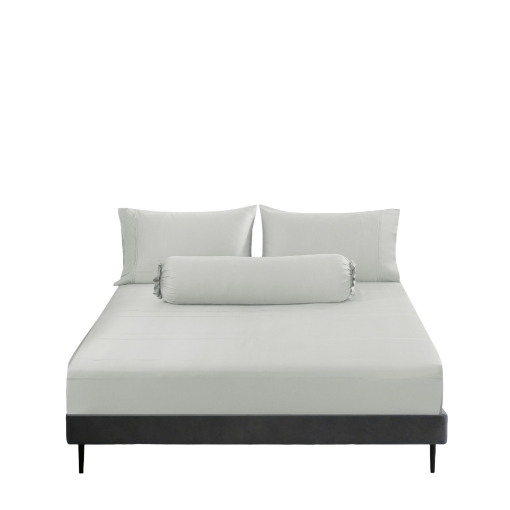 Picture of AKEMI TENCEL™ Lyocell Earnest Fitted Sheet Set 1200TC - Camica Frame Grey (Super Single/ Queen/ King)