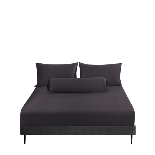 Picture of AKEMI TENCEL™ Lyocell Earnest Fitted Sheet Set 1200TC - Camica Grey (Super Single/ Queen/ King)