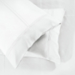 Picture of AKEMI TENCEL™ Lyocell Earnest Fitted Sheet Set 1200TC - Gisela Pure White (Super Single/ Queen/ King)