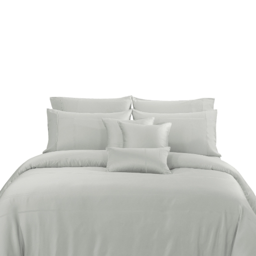 Picture of AKEMI TENCEL™ Lyocell Earnest Quilt Cover Set 1200TC - Camica Frame Grey (Super Single/ Queen/ King)