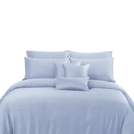 Picture of AKEMI TENCEL™ Lyocell Earnest Quilt Cover Set 1200TC - Camica Frosty Lavender (Super Single/ Queen/ King)