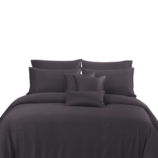 Picture of AKEMI TENCEL™ Lyocell Earnest Quilt Cover Set 1200TC - Camica Grey (Super Single/ Queen/ King)