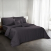 Picture of AKEMI TENCEL™ Lyocell Earnest Quilt Cover Set 1200TC - Camica Grey (Super Single/ Queen/ King)