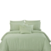 Picture of AKEMI TENCEL™ Lyocell Earnest Quilt Cover Set 1200TC - Gisela Geladon Green (Super Single/ Queen/ King)