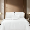 Picture of AKEMI TENCEL™ Lyocell Earnest Quilt Cover Set 1200TC - Gisela Pure White (Super Single/ Queen/ King)
