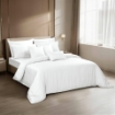 Picture of AKEMI TENCEL™ Lyocell Earnest Quilt Cover Set 1200TC - Gisela Pure White (Super Single/ Queen/ King)