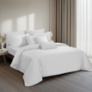 Picture of AKEMI TENCEL™ Touch Colour Elegance Quilt Cover Set 1250TC - Pure White (Super Single/ Queen/ King)