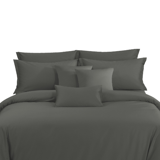 Picture of AKEMI TENCEL™ Touch Colour Elegance Quilt Cover Set 1250TC - Vulcan Grey (Super Single/ Queen/ King)