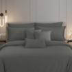 Picture of AKEMI TENCEL™ Touch Colour Elegance Quilt Cover Set 1250TC - Vulcan Grey (Super Single/ Queen/ King)