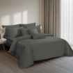 Picture of AKEMI TENCEL™ Touch Colour Elegance Quilt Cover Set 1250TC - Vulcan Grey (Super Single/ Queen/ King)