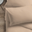 Picture of AKEMI Cotton Essentials Colour Home Divine Fitted Sheet Set 600TC - Bare Peach (Super Single/Queen)