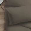Picture of AKEMI Cotton Essentials Colour Home Divine Fitted Sheet Set 600TC - Float Brown (Super Single/Queen)