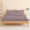 Picture of AKEMI Cotton Essentials Colour Home Divine Fitted Sheet Set 600TC - Icy Violet (Super Single/Queen)