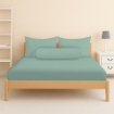 Picture of AKEMI Cotton Essentials Colour Home Divine Fitted Sheet Set 600TC - Misty Teal (Super Single/Queen)