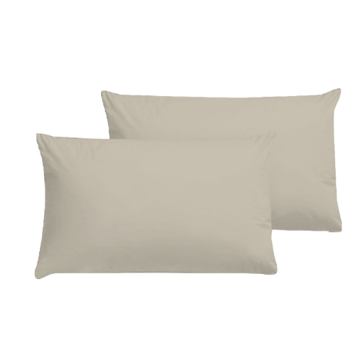 Picture of AKEMI Cotton Essentials Colour Home Divine Pillow Case 600TC - Ease Taupe (2pc)