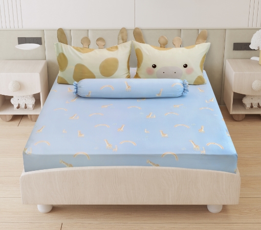 Picture of AKEMI TENCEL™ Lyocell Tickle Fun Fitted Sheet Set 900TC - Spotted Grace (Super Single/Queen/King)